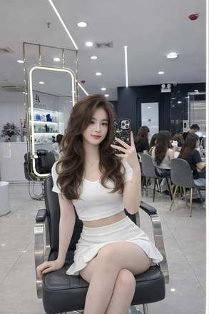 Kiểu tóc Xoăn C ngọn